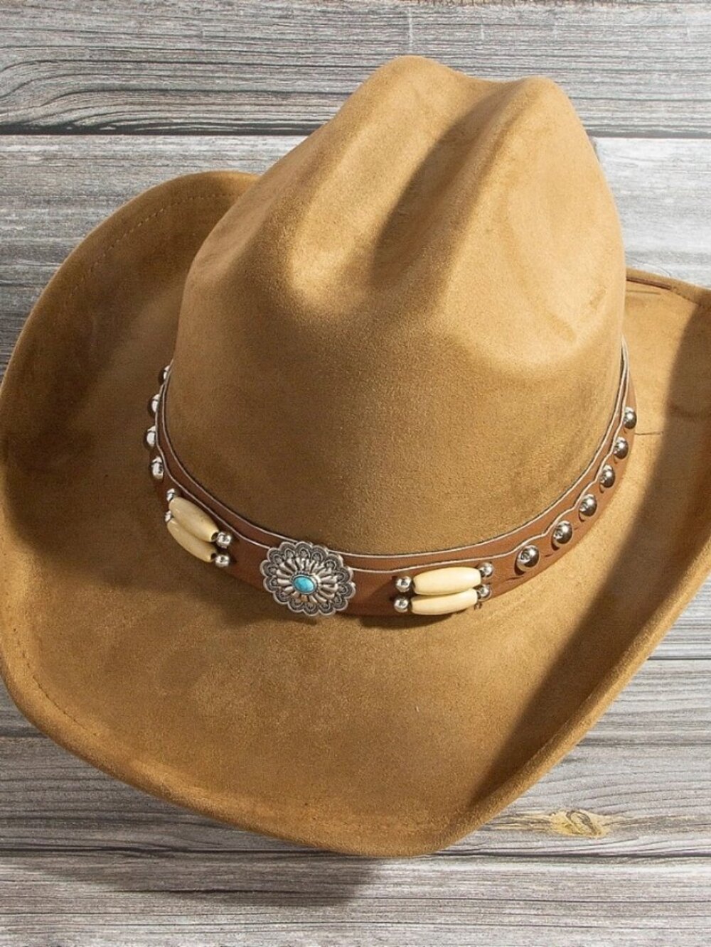 Hat Western Concho Belt Brown